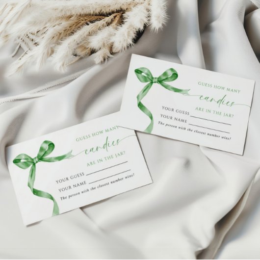 グリーンボウキャンディスシャワーゲームカードの数 プレイスカード