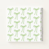 グリーンボウタイイングザノットブライダルシャワーゲストブック ノートブック (裏面)