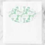 グリーンボウタイデザインボウタイ 楕円形シール (バッグ)