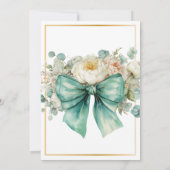 グリーンボウブライダルシャワーカード 招待状 (裏面)
