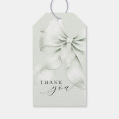 グリーンボウブライダルシャワーメッセージカード ギフトタグ (裏面)