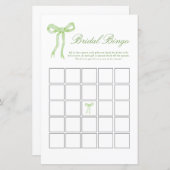 グリーンボウブライダルブライダルシャワーゲーム (正面/裏面)