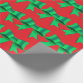 グリーンボウレッドラッピング紙 ラッピングペーパー (角)