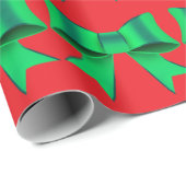 グリーンボウレッドラッピング紙 ラッピングペーパー (ロールコーナー)