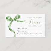 グリーンボウ何人のキスシャワーゲームカード プレイスカード (正面)