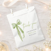 グリーンボウ彼女は結び目のブライダルシャワー フェイバーバッグ (クリップ留めされた状態)