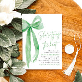 グリーンボウ彼女は結び目のブライダルシャワー 招待状