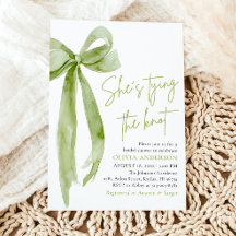 グリーンボウ彼女は結び目のブライダルシャワー