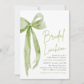 グリーンボウ彼女は結び目のブライダル昼食会 招待状 (正面)