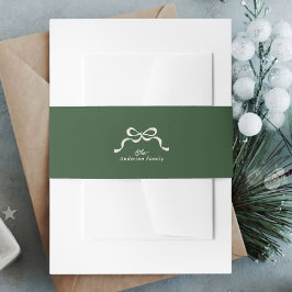 グリーンボウ招待状用帯 招待状ベリーバンド