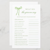 グリーンボウ新郎が言ったブライダルゲーム (正面/裏面)