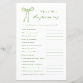 グリーンボウ新郎が言ったブライダルゲーム