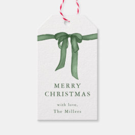 グリーンボウ クリスマス ギフトタグ グリーン クリスマス ギフトタグ