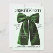 グリーンボウ クリスマス 記念日 招待状 (正面)