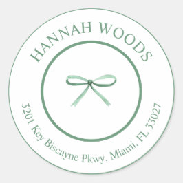 グリーンボウ コケッタ 返送先ラベル ラウンドシール