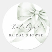 グリーンボウ ブライダルシャワー ラウンドシール (正面)