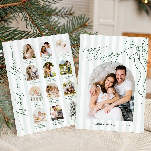 グリーンボウ ワット・ア・イヤー レビュー 月別フォトコラージュ シーズンカード