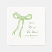 グリーンボウ 彼女は結婚する ブライダルシャワー スタンダードカクテルナプキン (正面)