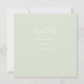 グリーンボウ 招待状 (裏面)