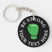 グリーンボクシンググローブロゴカスタムアクリル系キーチェーン キーホルダー (正面)