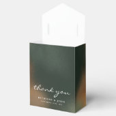 グリーンボグラデーションーホミニマル結婚式の引き出物ボックス フェイバーボックス (オープン)