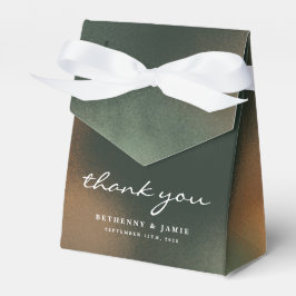 グリーンボグラデーションーホミニマル結婚式の引き出物ボックス フェイバーボックス