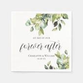 グリーンボタニカルの後の永遠エレガントの1日目 スタンダードカクテルナプキン (正面)