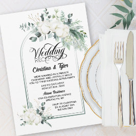 グリーンボタニカルアーチの結婚式の披露宴 招待状