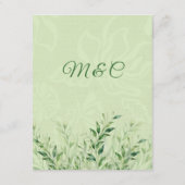 グリーンボタニカルウェディングディテール封入カード エンクロージャーカード (裏面)