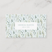 グリーンボタニカルウォーター色フローラ名刺 名刺 (正面)