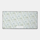 グリーンボタニカルウォーター花模様 デスクマット (正面)