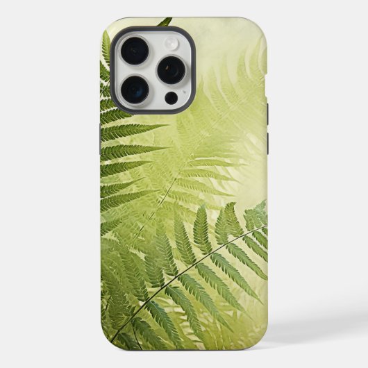 グリーンボタニカルシダの葉 iPhone/iPadケース iPhoneケース (裏面)