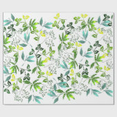 グリーンボタニカルスプリグ ラッピングペーパー (フラット)
