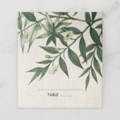 グリーンボタニカルバーラップ結婚のテーブル座席表 プレイスカード (外部開封)