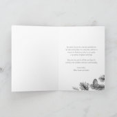 グリーンボタニカルフレームメリークリスマスフォト シーズンカード (内部)