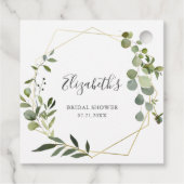 グリーンボタニカルブライダルシャワー フェイバータグ (裏面)