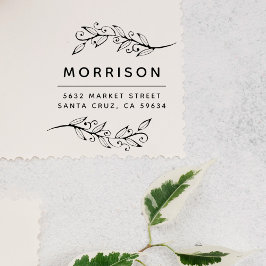 グリーンボタニカルブランチカスタム差出人住所 セルフインキングスタンプ