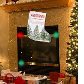 グリーンボタニカルメリークリスマスパーソナライズされたの名前 ラージクリスマスストッキング