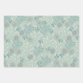 グリーンボタニカルラッピングペーパー フラットシートセット 3枚組 ラッピングペーパーシート (正面2)