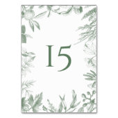 グリーンボタニカルリーフウォーターカラー テーブルナンバー (裏面)