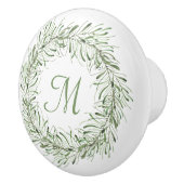 グリーンボタニカルリーフリースモノグラム セラミックノブ (右)