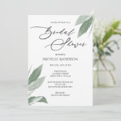 グリーンボタニカルリーフ ブライダルシャワー 招待状 (スタンド正面)