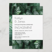 グリーンボタニカル婚約パーティ 招待状 (正面/裏面)