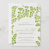 グリーンボタニカル90歳の誕生日 招待状 (正面)