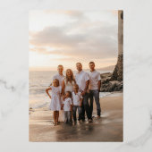 グリーンボタニカル&金ゴールドメリークリスマス 箔シーズンカード (裏面)