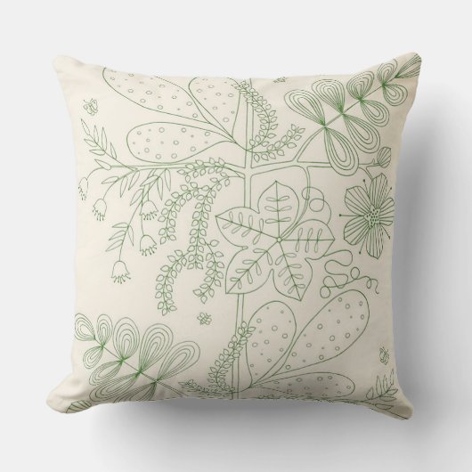 グリーンボタニック クッション (正面)