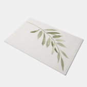 グリーンボタニッモダンクボホセージ水の色離れの ドアマット (アングル)