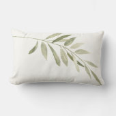 グリーンボタニッモダンクボホセージ水の色離れの ランバークッション (正面)