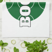 グリーンボッチェボールロゴカスタムキッチンタオル キッチンタオル (折り畳み)