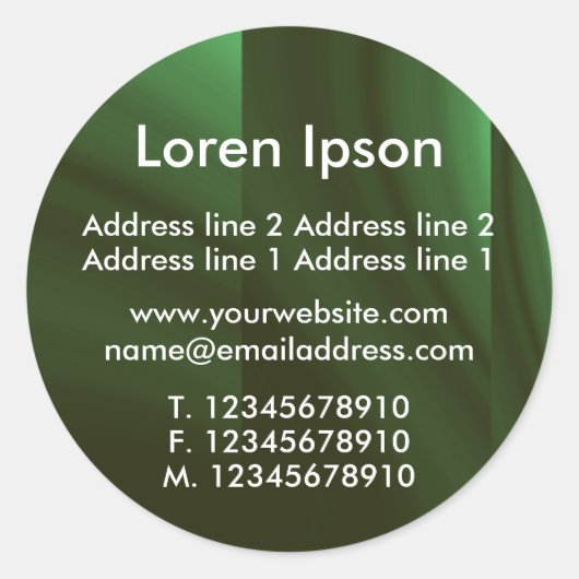 グリーンボトルビジネス/プロファイル ラウンドシール (正面)